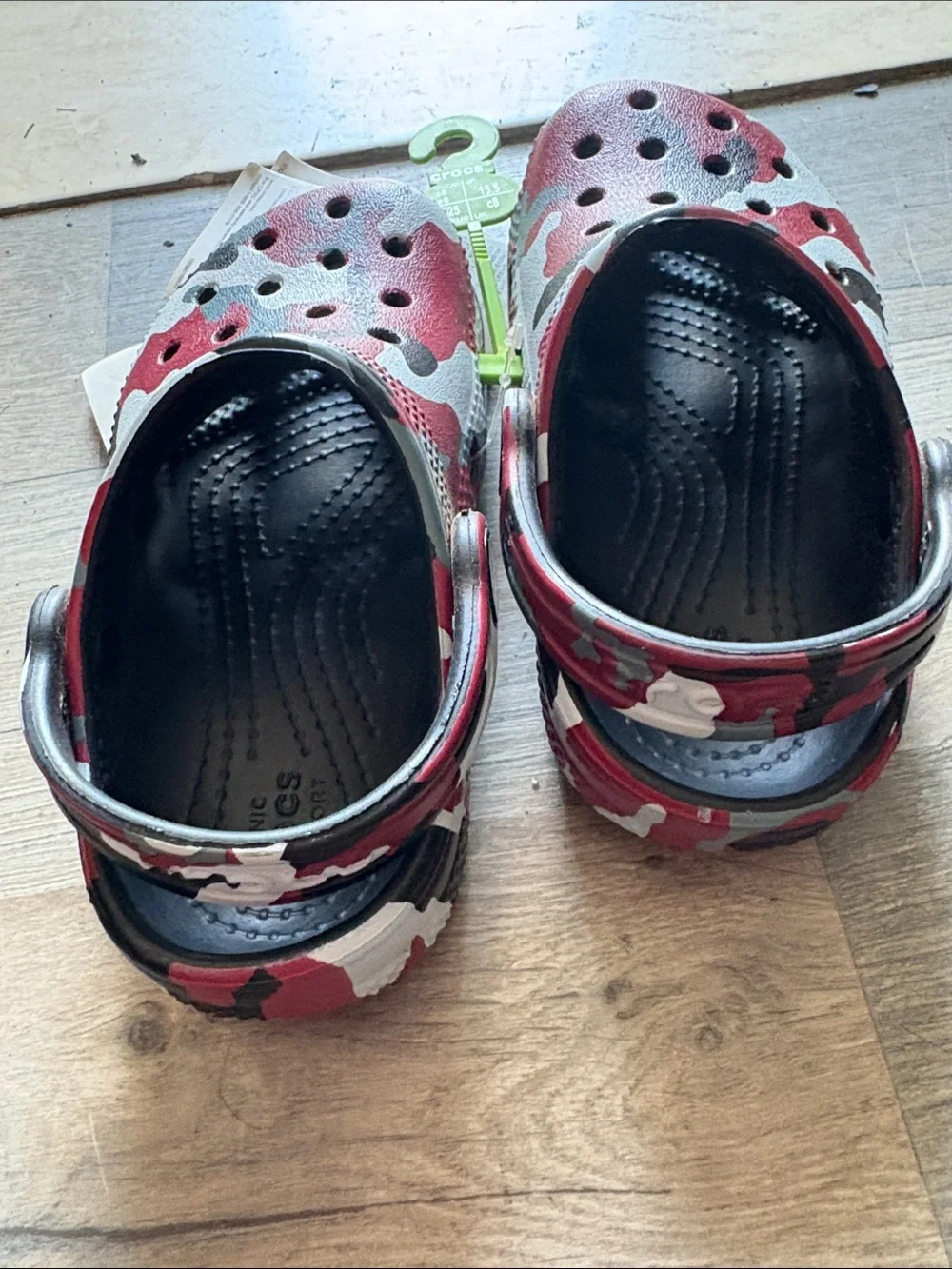 CROCS Kids Clog in Red, White, Black, Gray Camo